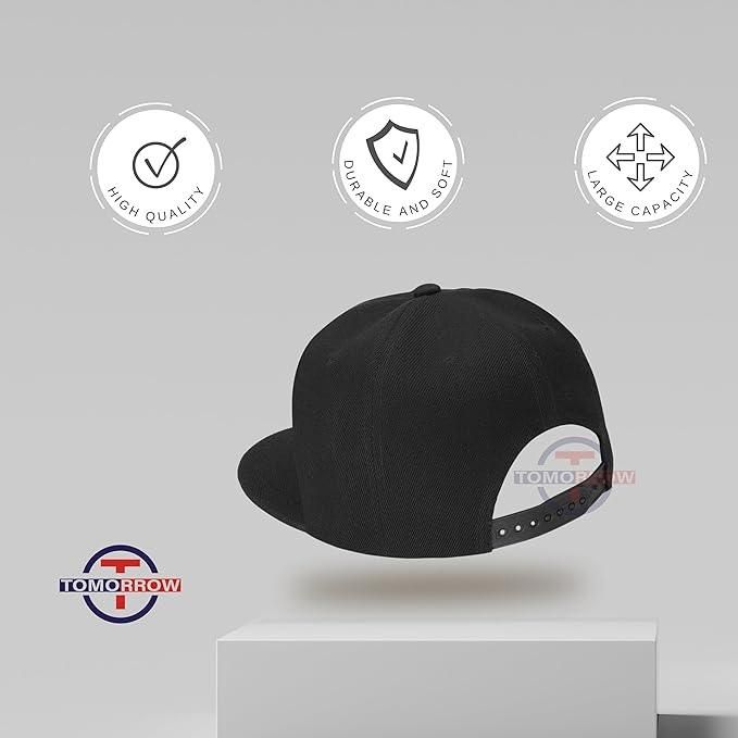 - Hip-Hop Urban Swagger Snapback Cap for Men Women | Stylish Adjustable Baseball Hat for Men's Streetwear | Hip Hop Caps Black - Tomorrow Fashion -