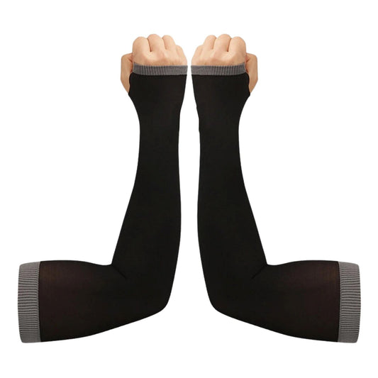 Tomorrow UV Protection Arm Sleeves for Men - Cotton Bamboo Blend, SPF 50+, Anti-Microbial, Breathable, Easy-to-Wear - Multipurpose Hand Gloves for Bike Ride - Stay Fresh and Protected - Tomorrow Fashion -  