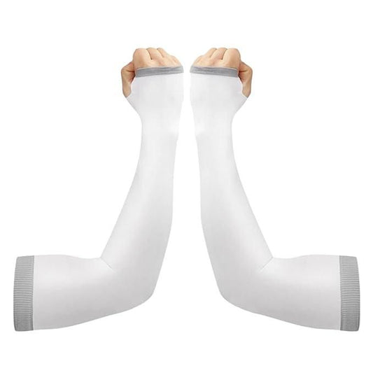  - UV Protection Arm Sleeves for Men - Cotton Bamboo Blend, SPF 50+, Anti-Microbial, Breathable, Easy-to-Wear - Multipurpose Hand Gloves for Bike Ride - Stay Fresh and Protected - Tomorrow Fashion - 